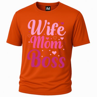 Wife Mom Boss Gift Cooling Performance Crew T-Shirt