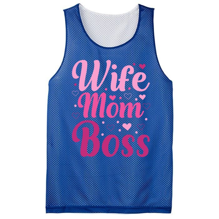 Wife Mom Boss Gift Mesh Reversible Basketball Jersey Tank