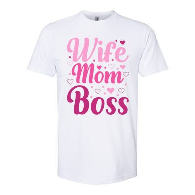 Wife Mom Boss Gift Softstyle CVC T-Shirt