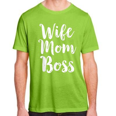 Wife Mom Boss Mothers Day Gift Mommy Mama Momma Adult ChromaSoft Performance T-Shirt