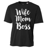 Wife Mom Boss Mothers Day Gift Mommy Mama Momma Cooling Performance Crew T-Shirt