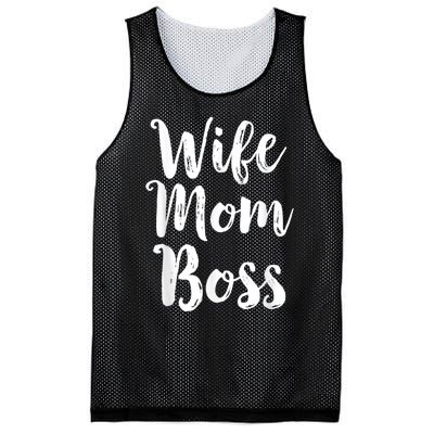 Wife Mom Boss Mothers Day Gift Mommy Mama Momma Mesh Reversible Basketball Jersey Tank