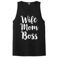 Wife Mom Boss Mothers Day Gift Mommy Mama Momma PosiCharge Competitor Tank