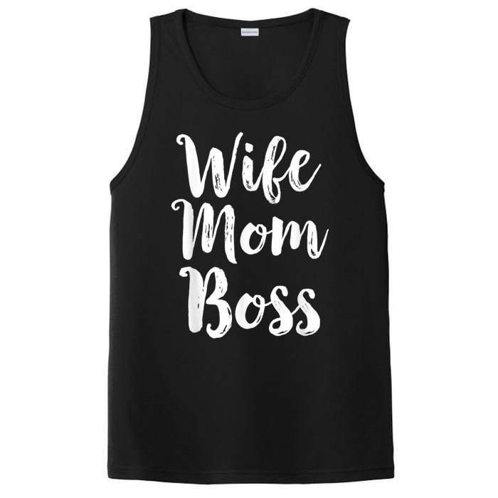 Wife Mom Boss Mothers Day Gift Mommy Mama Momma PosiCharge Competitor Tank