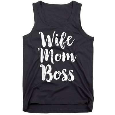 Wife Mom Boss Mothers Day Gift Mommy Mama Momma Tank Top