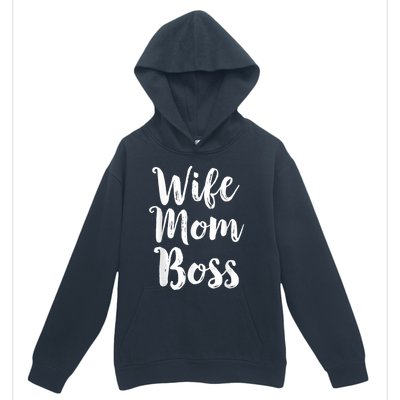 Wife Mom Boss Mothers Day Gift Mommy Mama Momma Urban Pullover Hoodie