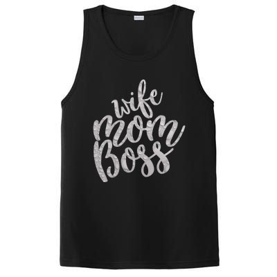 Wife Mom Boss Funny Gift PosiCharge Competitor Tank