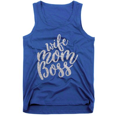 Wife Mom Boss Funny Gift Tank Top