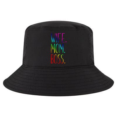 Wife Mom Boss Funny Gift Funny Mother's Day Funny Gift Cool Comfort Performance Bucket Hat