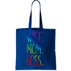 Wife Mom Boss Funny Gift Funny Mother's Day Funny Gift Tote Bag