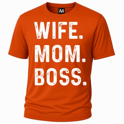 Wife Mom Boss Lady Funny Cute Graphic Gift Cooling Performance Crew T-Shirt