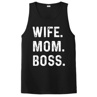 Wife Mom Boss Lady Funny Cute Graphic Gift PosiCharge Competitor Tank