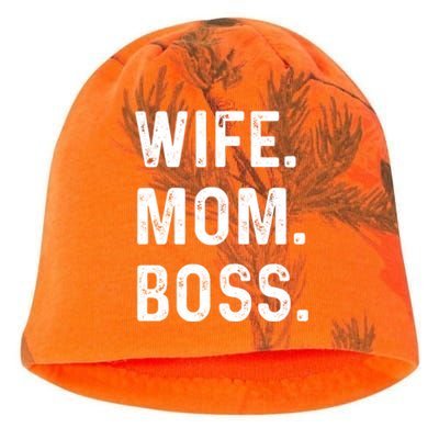 Wife Mom Boss Lady Funny Cute Graphic Gift Kati - Camo Knit Beanie