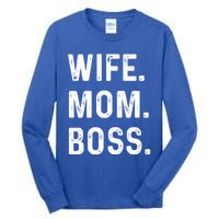 Wife Mom Boss Lady Funny Cute Graphic Gift Tall Long Sleeve T-Shirt