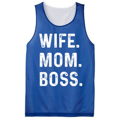 Wife Mom Boss Lady Funny Cute Graphic Gift Mesh Reversible Basketball Jersey Tank