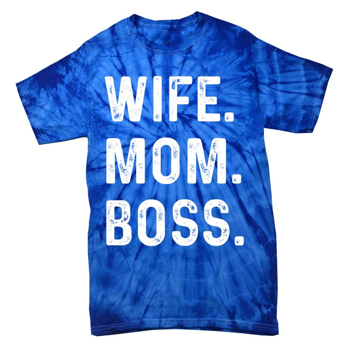 Wife Mom Boss Lady Funny Cute Graphic Gift Tie-Dye T-Shirt