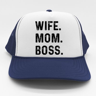 Wife Mom Boss Lady Funny Cute Graphic Gift Trucker Hat