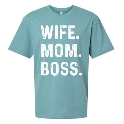 Wife Mom Boss Lady Funny Cute Graphic Gift Sueded Cloud Jersey T-Shirt