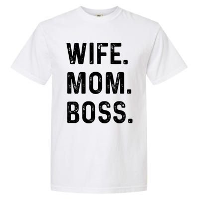 Wife Mom Boss Lady Funny Cute Graphic Gift Garment-Dyed Heavyweight T-Shirt