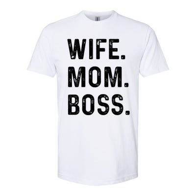 Wife Mom Boss Lady Funny Cute Graphic Gift Softstyle CVC T-Shirt