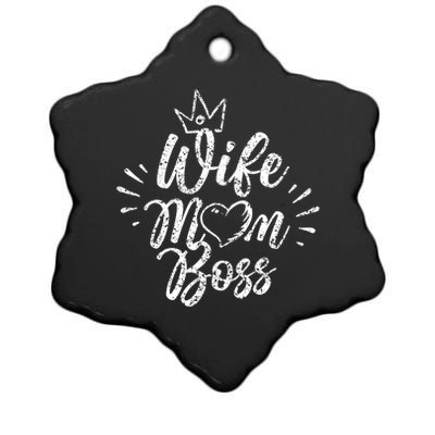 Wife Mom Boss Feminism Female Girl Feminist Gift Ceramic Star Ornament