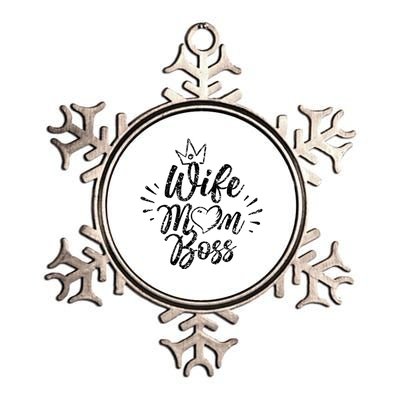 Wife Mom Boss Feminism Female Girl Feminist Gift Metallic Star Ornament