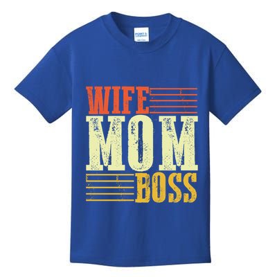 Wife Mom Boss Boss Day Gift Kids T-Shirt