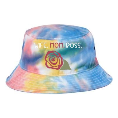 Wife Mom Boss For Her Moms Mothers Mamas And Wife Design Gift Tie Dye Newport Bucket Hat