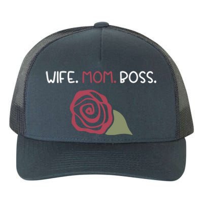 Wife Mom Boss For Her Moms Mothers Mamas And Wife Design Gift Yupoong Adult 5-Panel Trucker Hat