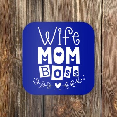 Wife Mom Boss Funny Mother Mama Mommy Gift Coaster