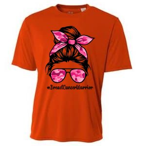 Wo Messy Bun Sunglasses Camo Pink Breast Cancer Warrior Great Gift Cooling Performance Crew T-Shirt