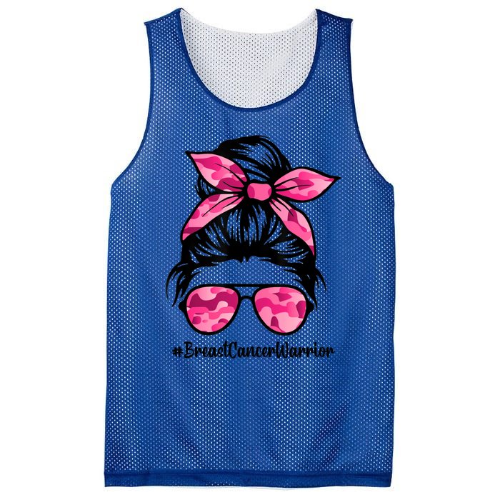 Wo Messy Bun Sunglasses Camo Pink Breast Cancer Warrior Great Gift Mesh Reversible Basketball Jersey Tank