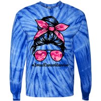 Wo Messy Bun Sunglasses Camo Pink Breast Cancer Warrior Great Gift Tie-Dye Long Sleeve Shirt