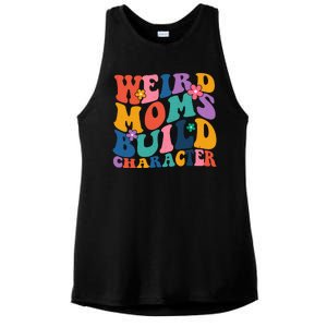 Weird Moms Build Character Funny Retro Ladies PosiCharge Tri-Blend Wicking Tank