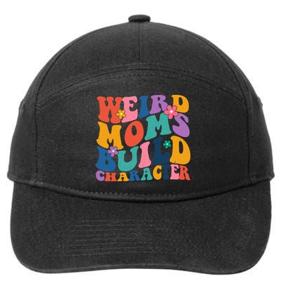 Weird Moms Build Character Funny Retro 7-Panel Snapback Hat