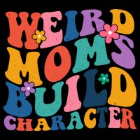 Weird Moms Build Character Funny Retro 16 in Basic Backpack