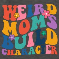 Weird Moms Build Character Funny Retro Vector Backpack