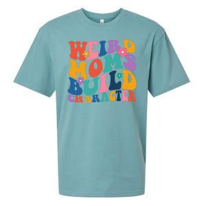 Weird Moms Build Character Funny Retro Sueded Cloud Jersey T-Shirt