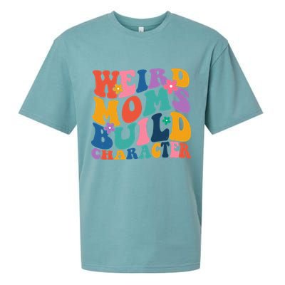Weird Moms Build Character Funny Retro Sueded Cloud Jersey T-Shirt
