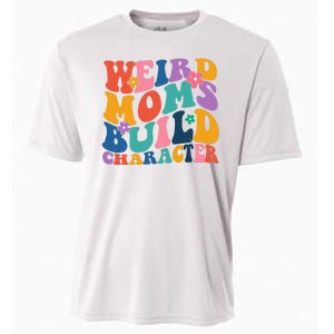 Weird Moms Build Character Funny Retro Cooling Performance Crew T-Shirt