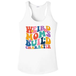 Weird Moms Build Character Funny Retro Ladies PosiCharge Competitor Racerback Tank