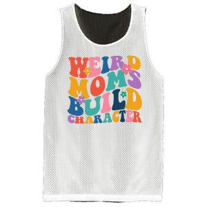 Weird Moms Build Character Funny Retro Mesh Reversible Basketball Jersey Tank