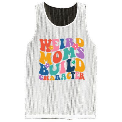 Weird Moms Build Character Funny Retro Mesh Reversible Basketball Jersey Tank