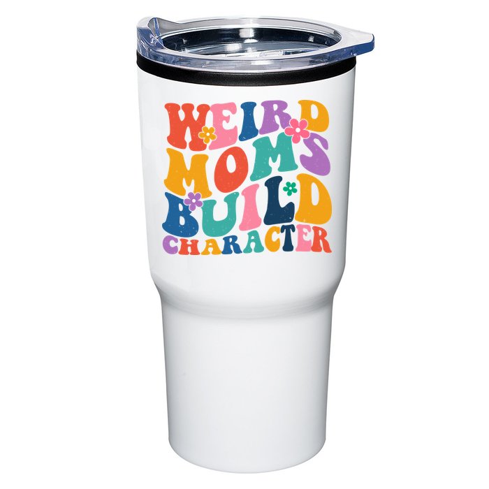 Weird Moms Build Character Funny Retro Tumbler