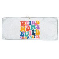 Weird Moms Build Character Funny Retro Large Microfiber Waffle Golf Towel