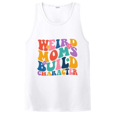 Weird Moms Build Character Funny Retro PosiCharge Competitor Tank