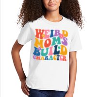 Weird Moms Build Character Funny Retro Kids T-Shirt