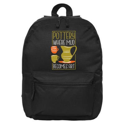 Where Mud Becomes Art, Pottery Maker And Ceramicist 16 in Basic Backpack