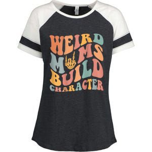 Weird Moms Build Character Enza Ladies Jersey Colorblock Tee