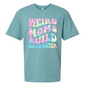 Weird Moms Build Character Mothers Day Funny For Best Mom Sueded Cloud Jersey T-Shirt